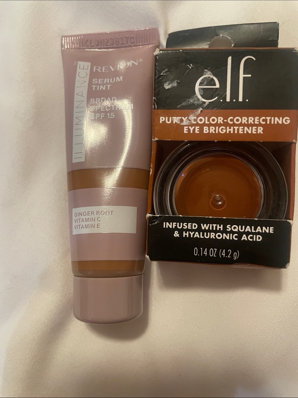 Revlon serum tint shade sandlewood & elf correcting eye brightener